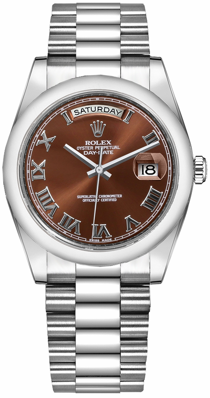 Rolex Day-Date Brown Watch 118209-CHORP 