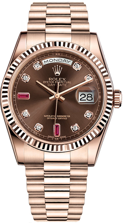 Rolex Day-Date Brown Watch 118235-0093 