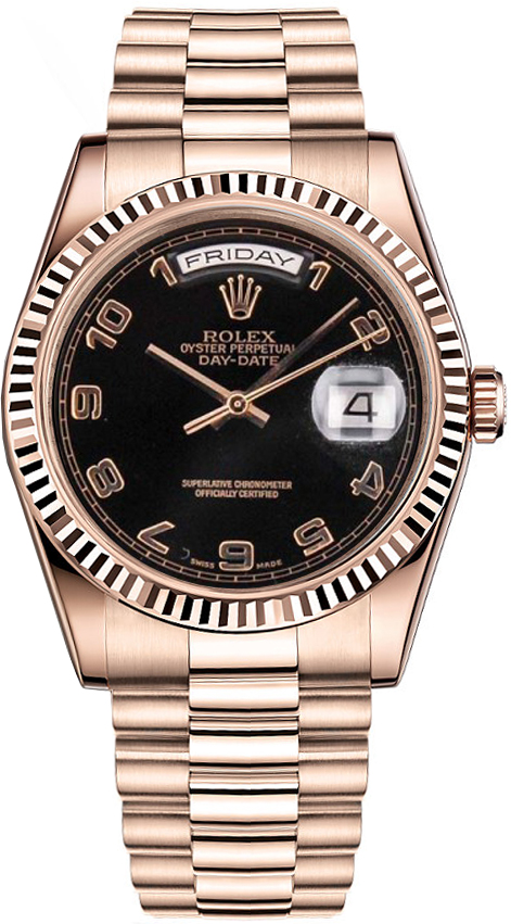 Rolex Day-Date Black Watch 118235-0018 
