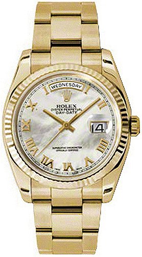 Rolex Day-Date Self winding Automatic Chronometer Pearl White Watch 118238-MOPRFO 