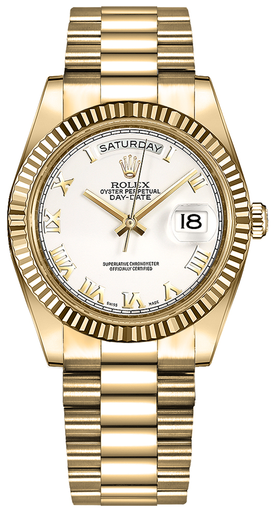 Rolex Day-Date Self winding Automatic White Unisex Watch 118238-0122 