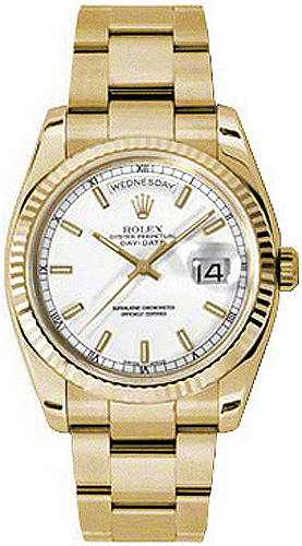 Rolex Day-Date Self winding Automatic Chronometer White Unisex Watch 118238-WHTSFO 