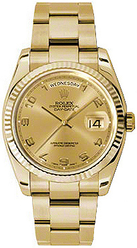 Rolex Day-Date Self winding Automatic Chronometer Champagne Unisex Watch 118238-CHPAFO 