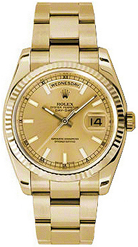 Rolex Day-Date Self winding Automatic Chronometer Champagne Unisex Watch 118238-0110 