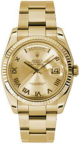 Rolex Day-Date Self winding Automatic Chronometer Yellow Watch 118238-0183 