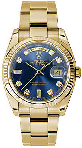 Rolex Day-Date Self winding Automatic Chronometer Blue Watch 118238-BLUDFO 