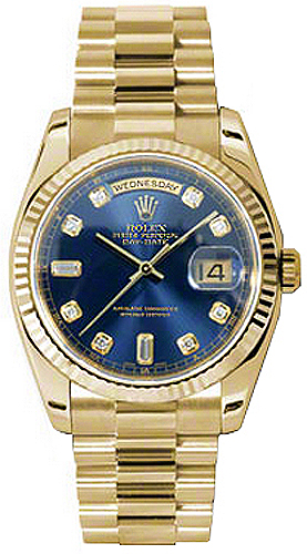 Rolex Day-Date Self winding Automatic Chronometer Blue Watch 118238-BLUDFP 
