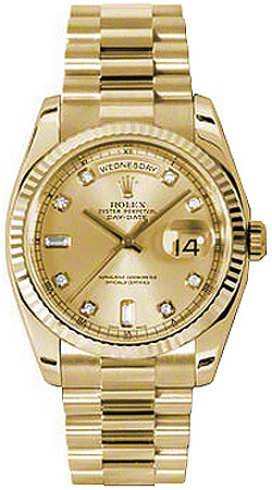 Rolex Day-Date Self winding Automatic Chronometer Champagne Watch 118238-0116 