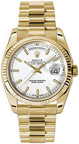 Rolex Day-Date Self winding Automatic Chronometer White Unisex Watch 118238-0061 