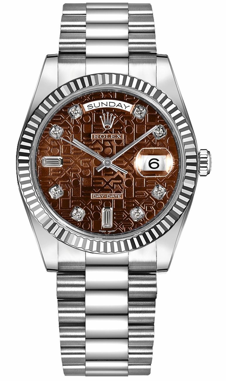 Rolex Day-Date Self winding Automatic Chronometer Brown Unisex Watch 118239-CHOJDP 