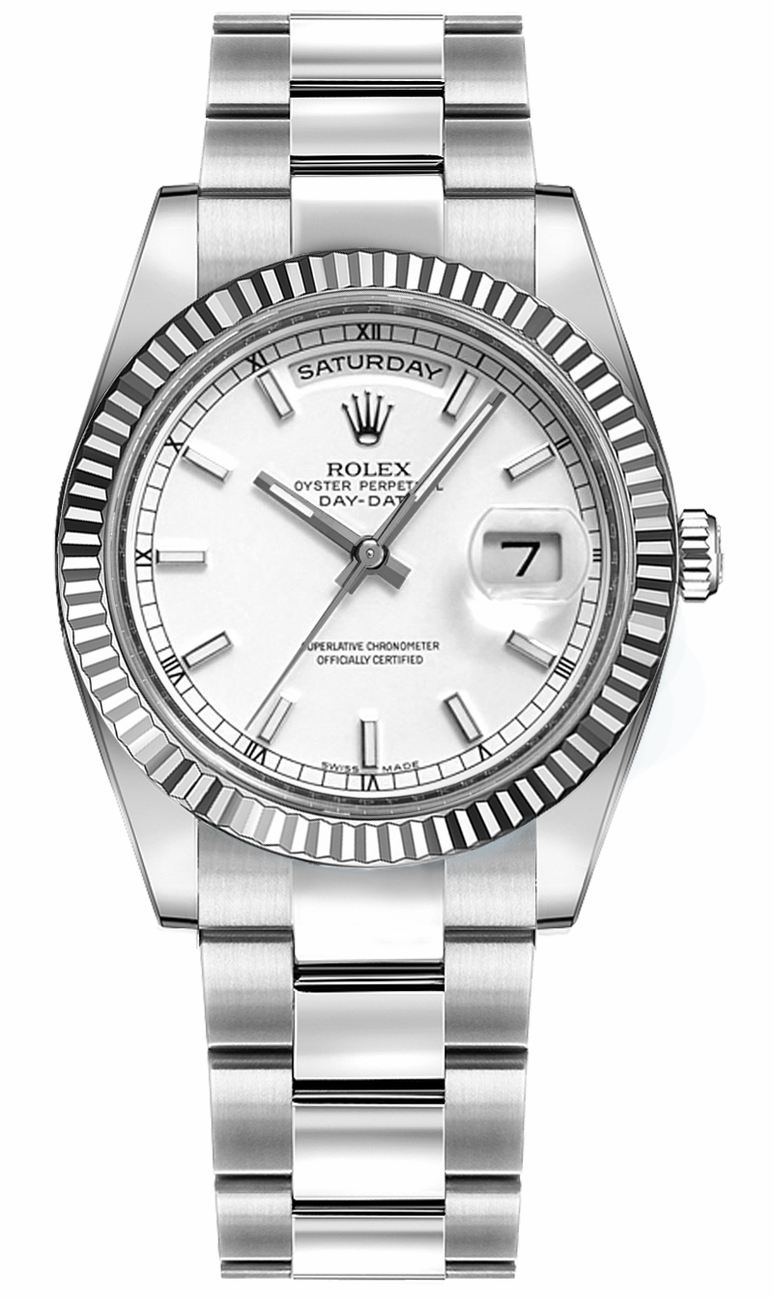 Rolex Day-Date Self winding Automatic Chronometer White Unisex Watch 118239-WHTSO 