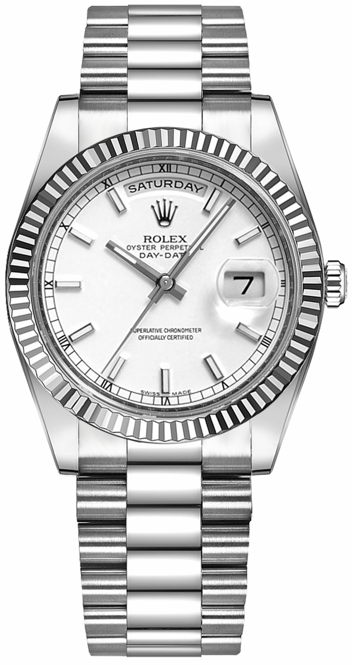 Rolex Day-Date Self winding Automatic Chronometer White Unisex Watch 118239-WHTSP 