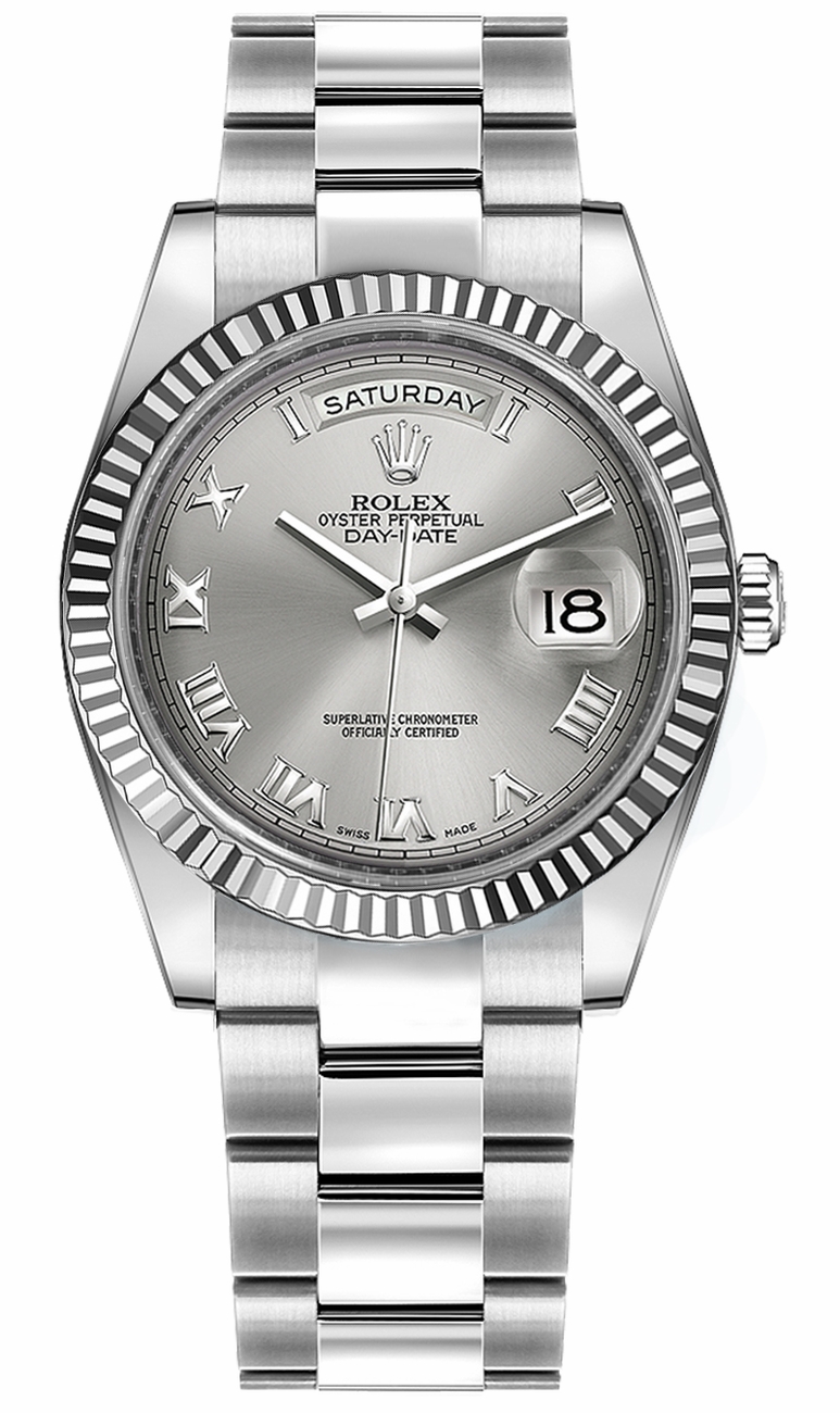 Rolex Day-Date Self winding Automatic Chronometer Grey Unisex Watch 118239-0145 