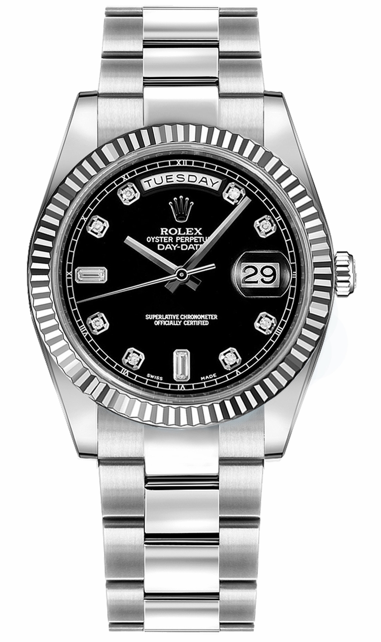 Rolex Day-Date Self winding Automatic Chronometer Black Unisex Watch 118239-0099 