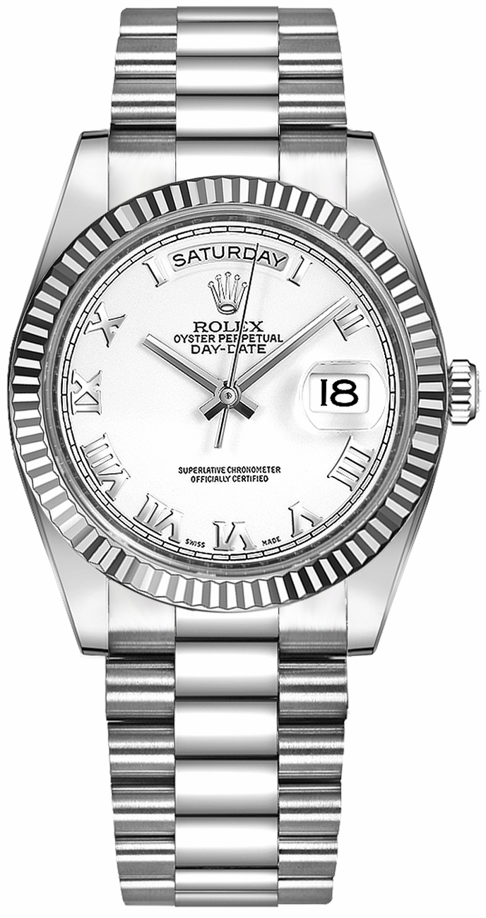Rolex Day-Date Self winding Automatic Chronometer White Unisex Watch 118239-0077 