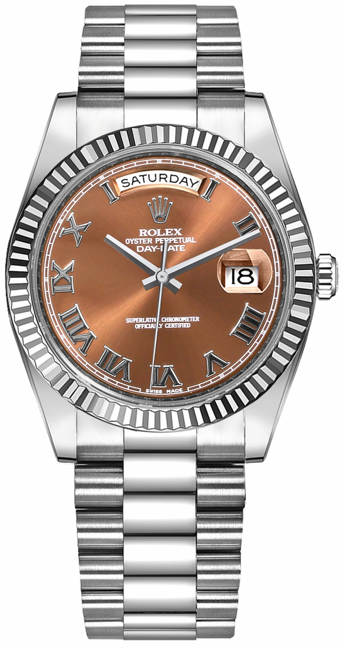 Rolex Day-Date Self winding Automatic Chronometer Brown Unisex Watch 118239-CPRRP 