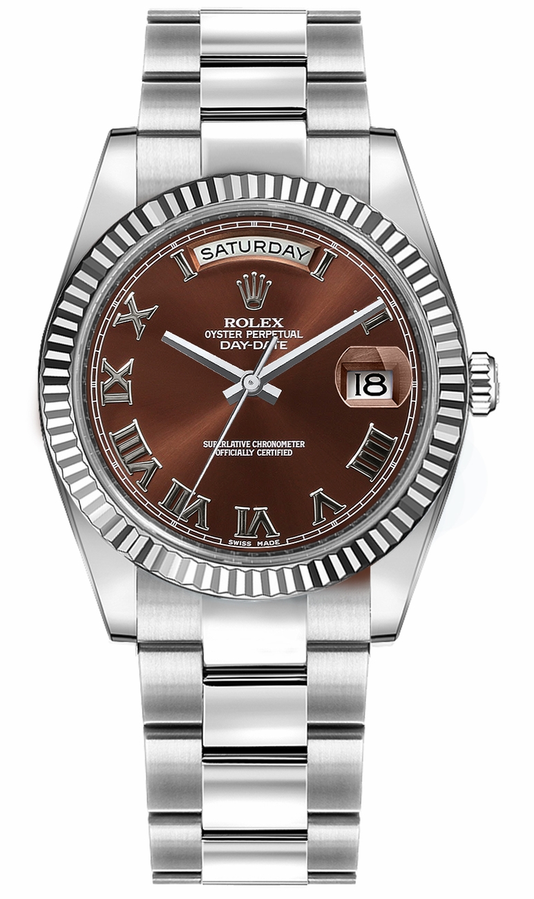 Rolex Day-Date Self winding Automatic Chronometer Brown Unisex Watch 118239-CHORO 