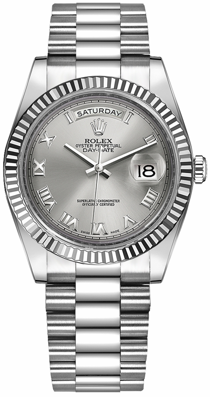 Rolex Day-Date Self winding Automatic Chronometer Grey Unisex Watch 118239-RHDRP 