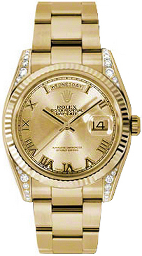 Rolex Day-Date Self winding Automatic Chronometer Champagne Ladies Watch 118338-CHPRFO 