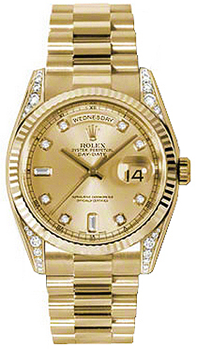 Rolex Day-Date Champagne Watch 118338-CHPDFP 