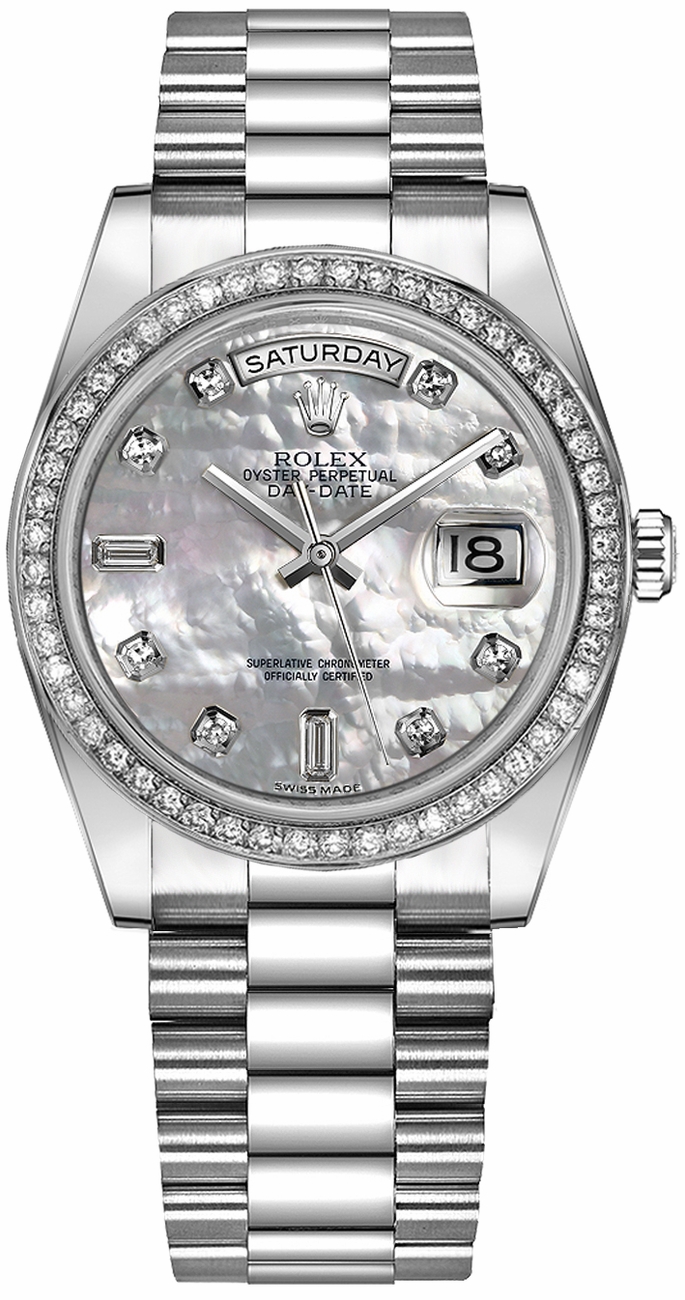 Rolex Day-Date White Watch 118346-0038 