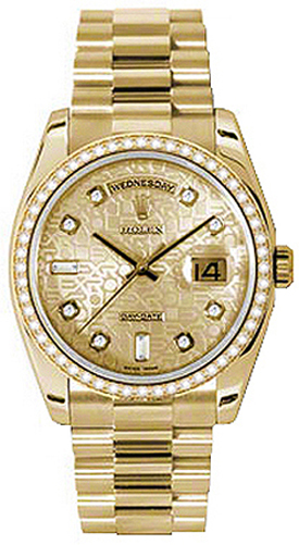 Rolex Day-Date Self winding Automatic Chronometer Champagne Unisex Watch 118348-0019 