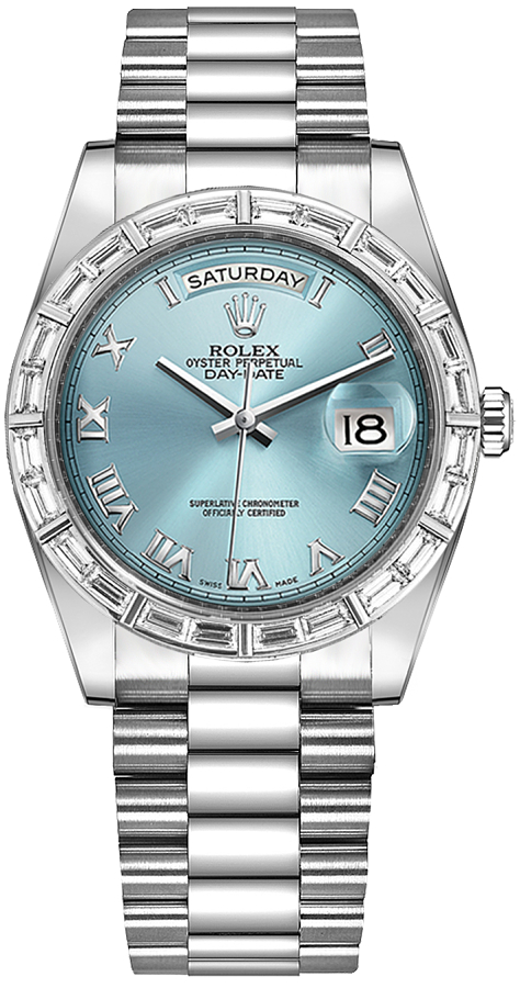 Rolex Day-Date Self winding Automatic Chronometer Blue Unisex Watch 118366-BLURP 