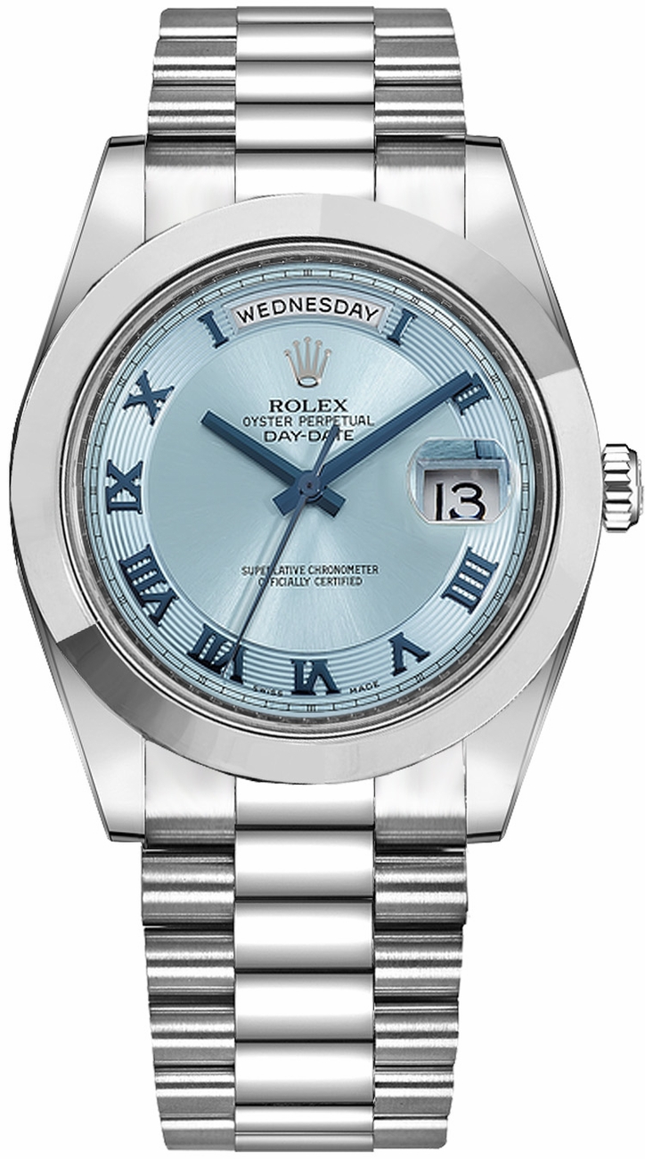 Rolex Day-Date Blue Mens Watch 218206-0043 