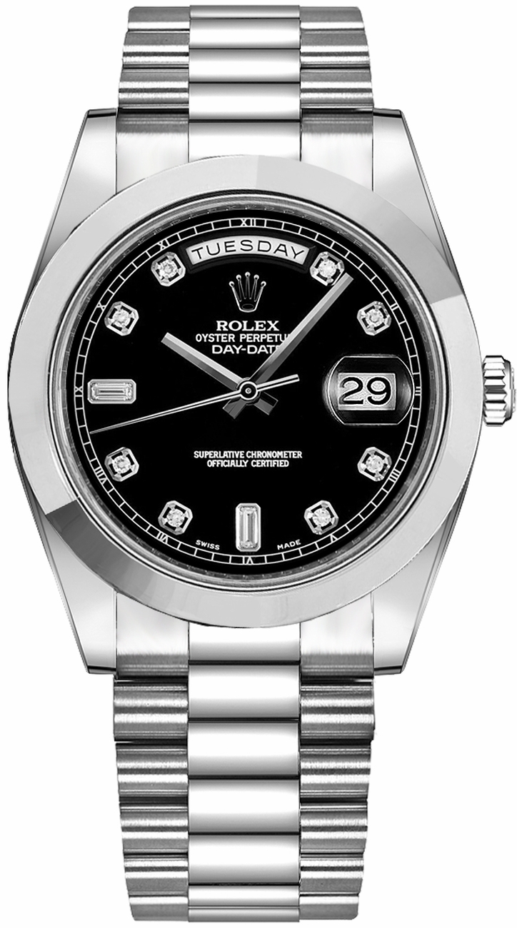 Rolex Day-Date Black Mens Watch 218206-0020 