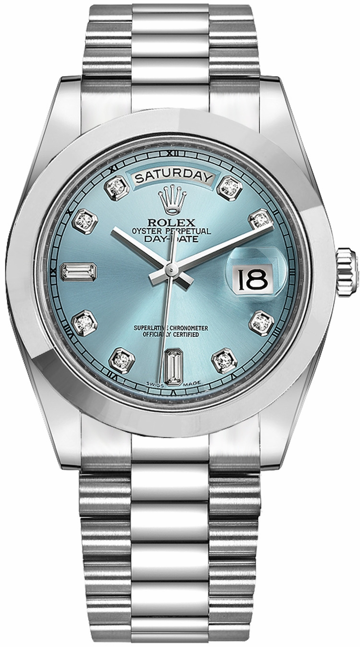 Rolex Day-Date Blue Mens Watch 218206-0009 