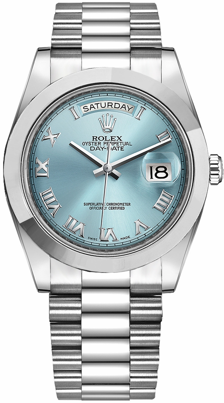 Rolex Day-Date Blue Mens Watch 218206-BLURP 