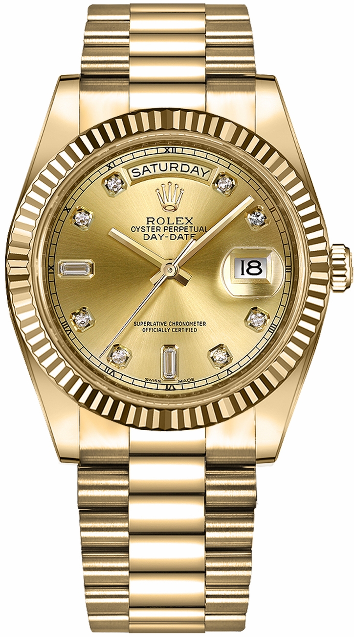 Rolex Day-Date Self winding Automatic Chronometer Champagne Mens Watch 218238-CHPDP 