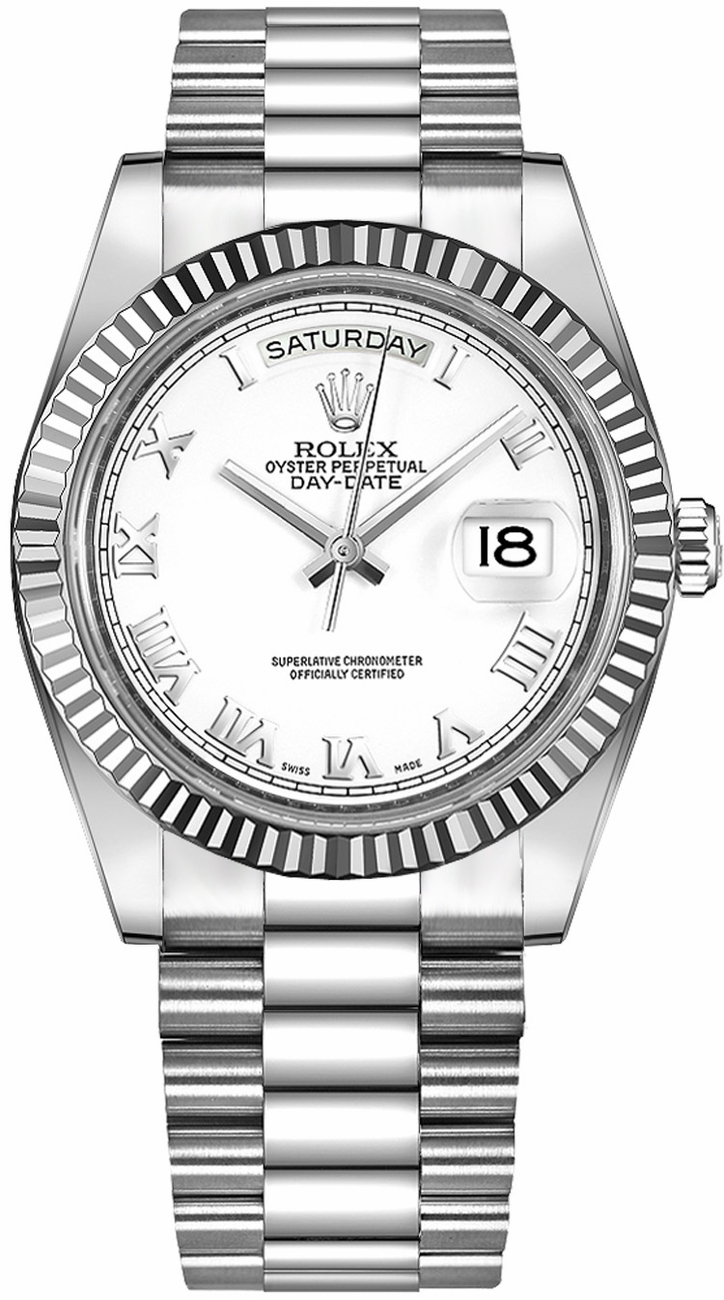 Rolex Day-Date White Watch 218239-0041 