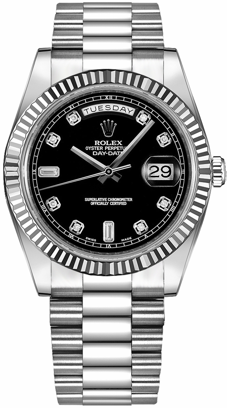 Rolex Day-Date Black Mens Watch 218239-BLKDP 
