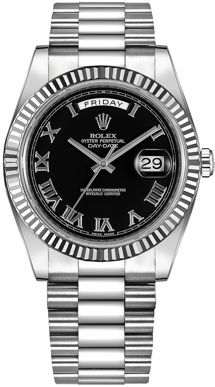 Rolex Day-Date Self winding Automatic Chronometer Black Mens Watch 218239-BLKRP 