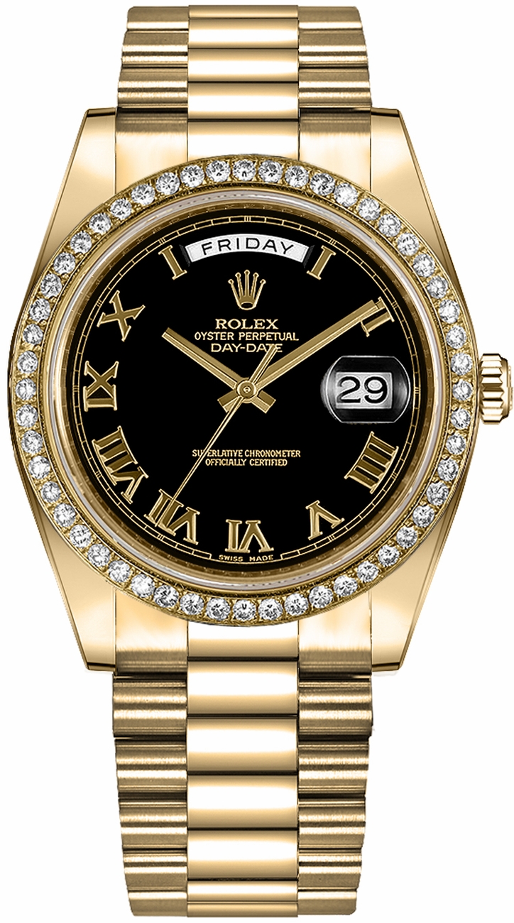 Rolex Day-Date Self winding Automatic Chronometer Black Watch 218348-BLKRP 