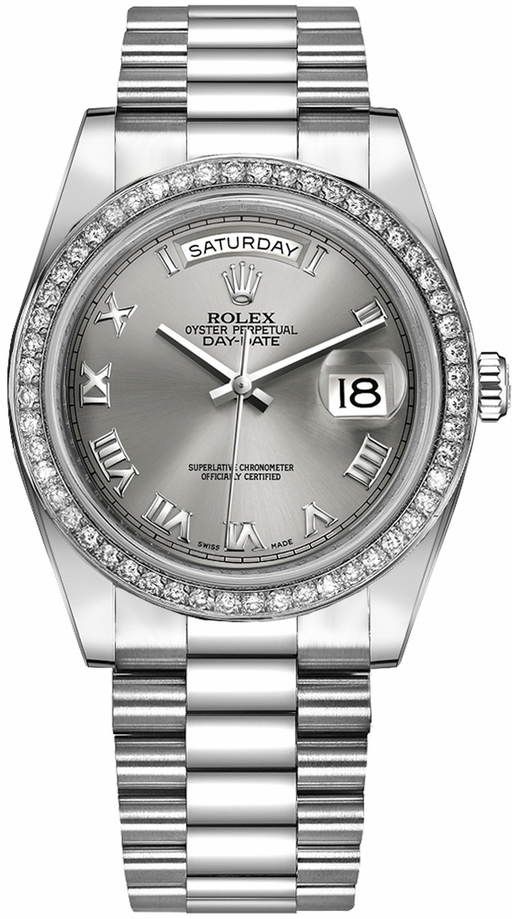 Rolex Day-Date Self winding Automatic Chronometer Grey Watch 218349-RHDRP 