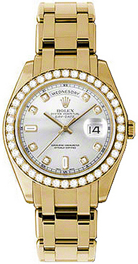 Rolex Day-Date Self winding Automatic Chronometer Silver Mens Watch 18948-SLVDDO 