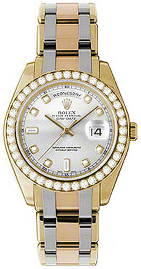 Rolex Day-Date Self winding Automatic Chronometer Silver Mens Watch 18948-SLVDDT 