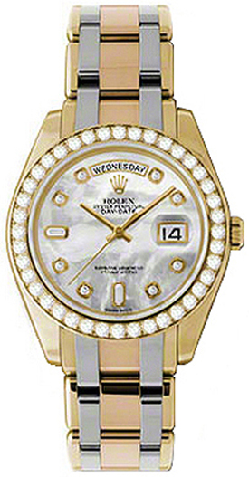 Rolex Day-Date White Mens Watch 18948-MOPDDT 