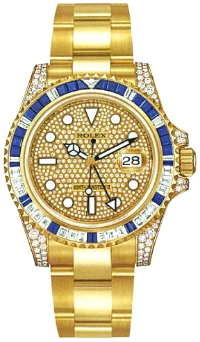 Rolex GMT-Master II Self winding Automatic Diamonds Watch 116758SAPV 