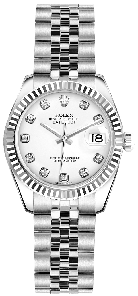Rolex Lady-Datejust Self winding Automatic White Watch 179174-WHTDJ 
