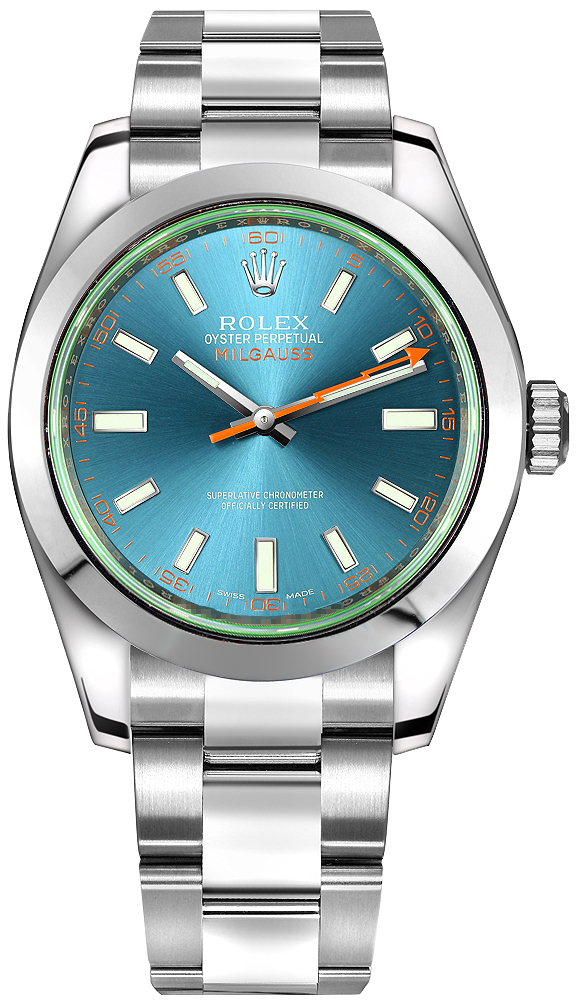 Rolex Milgauss Self winding Automatic Blue Mens Watch 116400GV-0002-S 