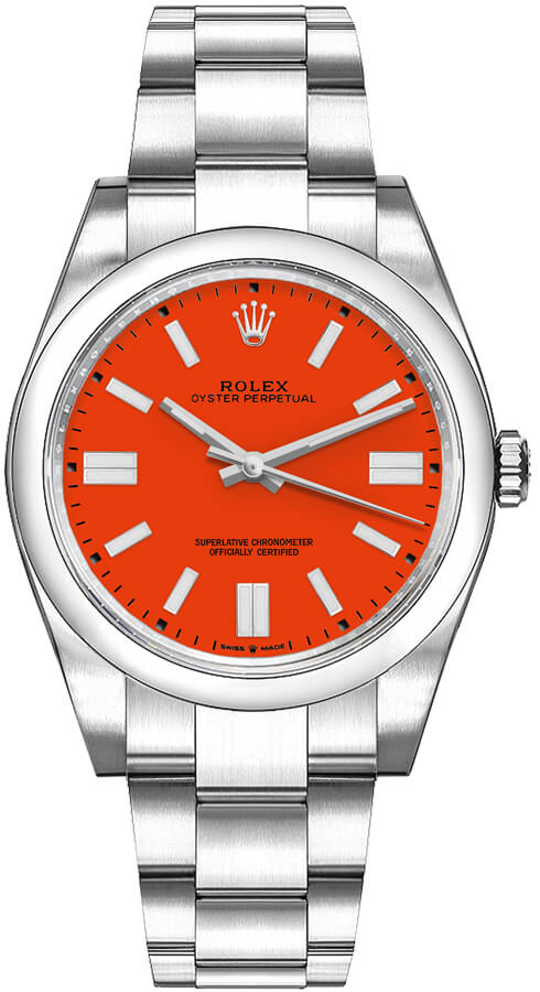 Rolex Oyster Perpetual Self winding Automatic Red Unisex Watch 126000-0007 