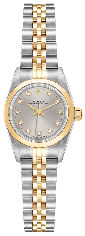 Rolex Oyster Perpetual Self winding Automatic Silver Ladies Watch 67193-SLVDJ 