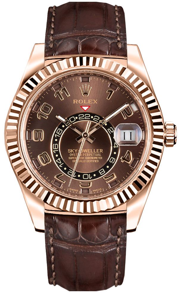 Rolex Sky-Dweller Self winding Automatic Brown Mens Watch 326135-0001 