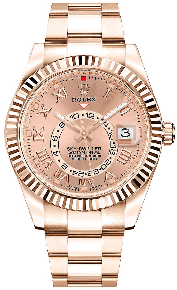 Rolex Sky-Dweller Self winding Automatic Sunray Sundust Mens Watch 326935-0004 