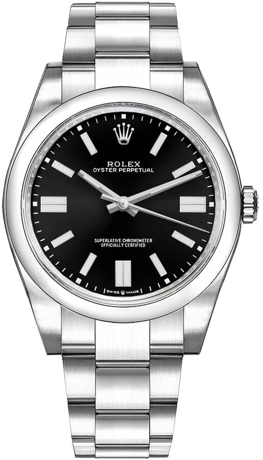 Rolex Oyster Perpetual Self winding Automatic Black Mens Watch 124300-0002 