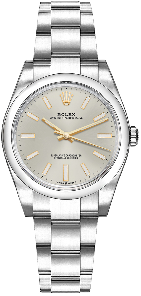 Rolex Oyster Perpetual Self winding Automatic Silver Ladies Watch 277200-0001 