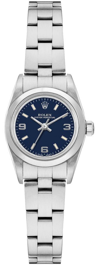 Rolex Oyster Perpetual Self winding Automatic Blue Ladies Watch 76080-BLUASO 